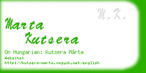 marta kutsera business card