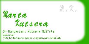 marta kutsera business card